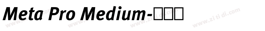 Meta Pro Medium字体转换